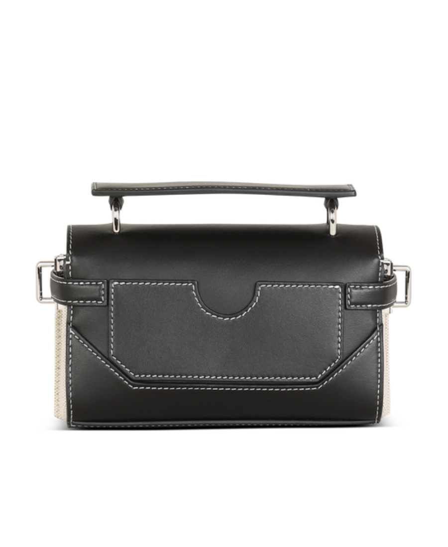 Balmain B-buzz 19 Shoulder Bag In Black
