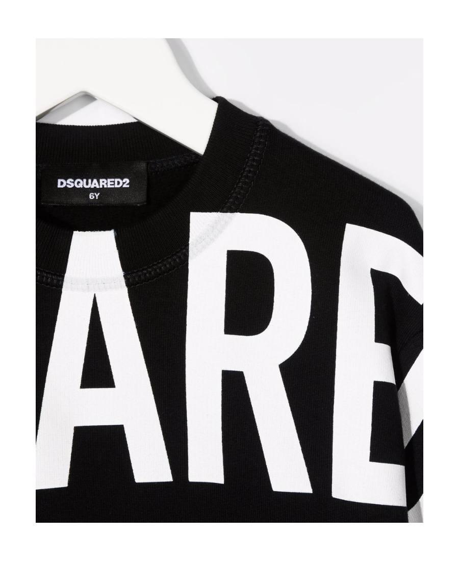 Dsquared2 Kids Logo Printed Sweatshirt In Black