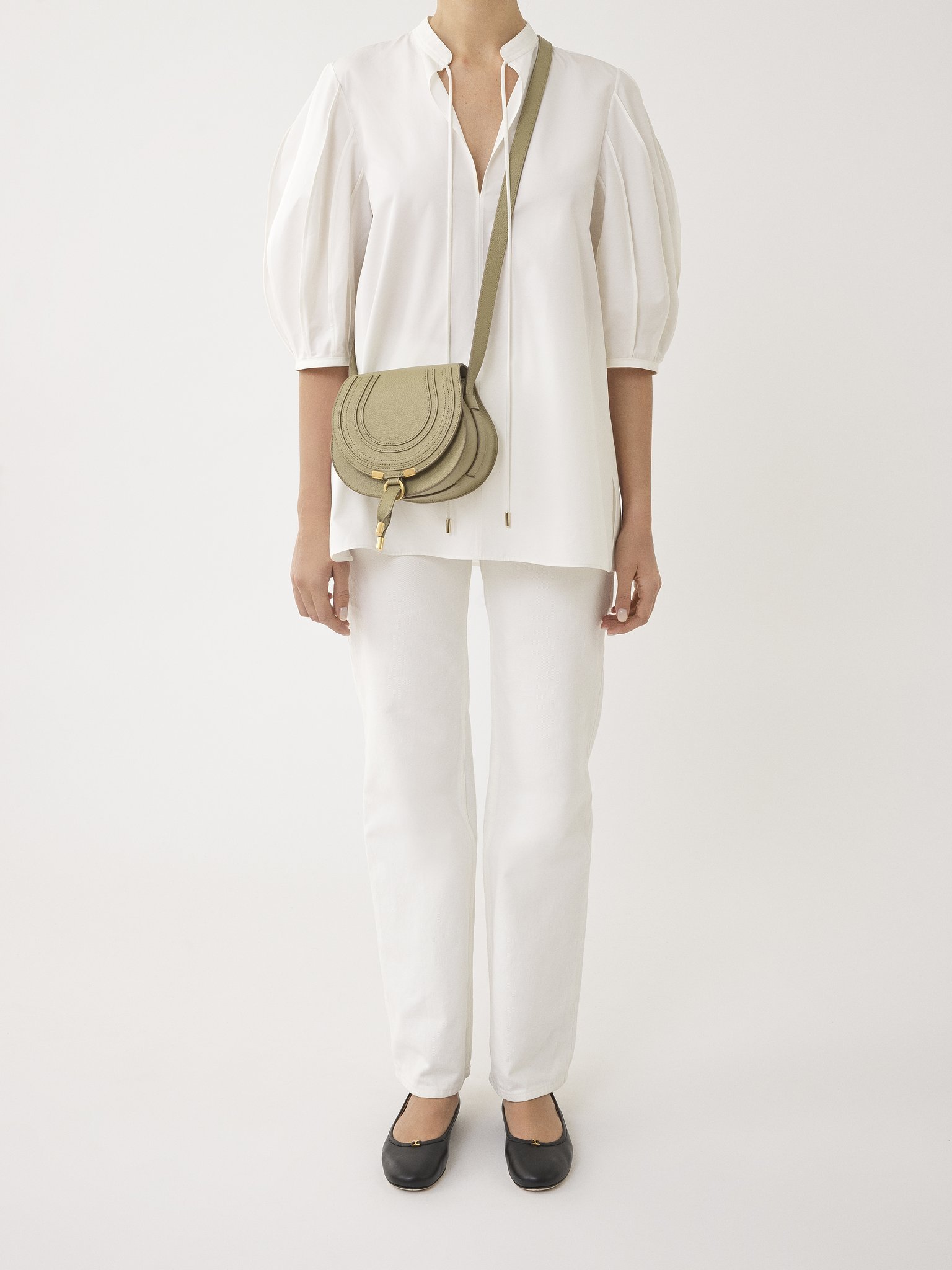 Chloé Small Marcie Leather Crossbody Bag In Brown