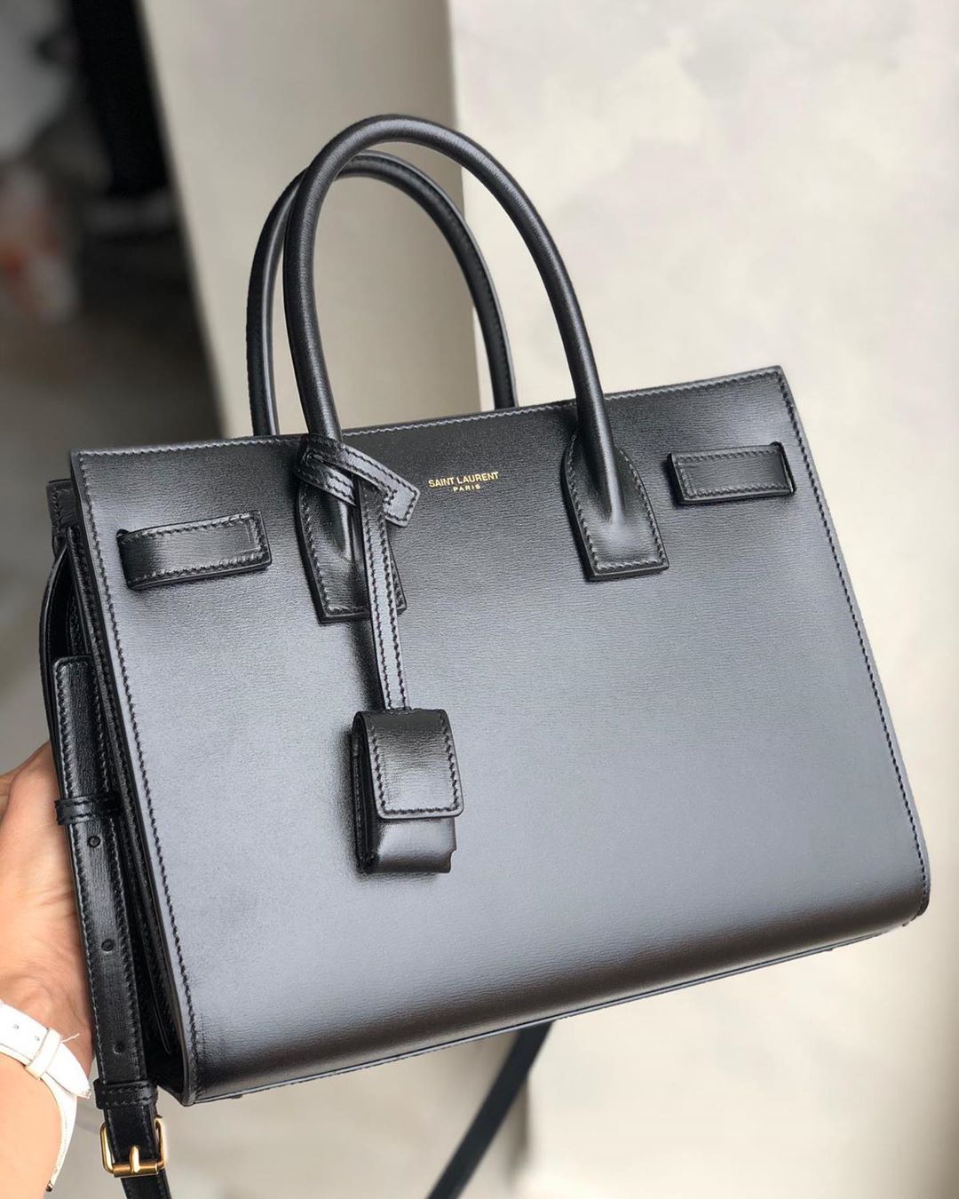Saint Laurent Sac De Jour Tote In Black