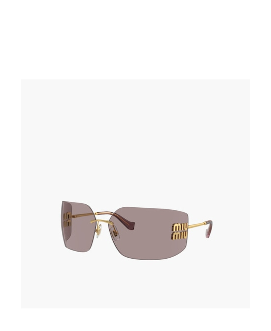 Miu Miu Runway Frameless Sunglasses In Purple