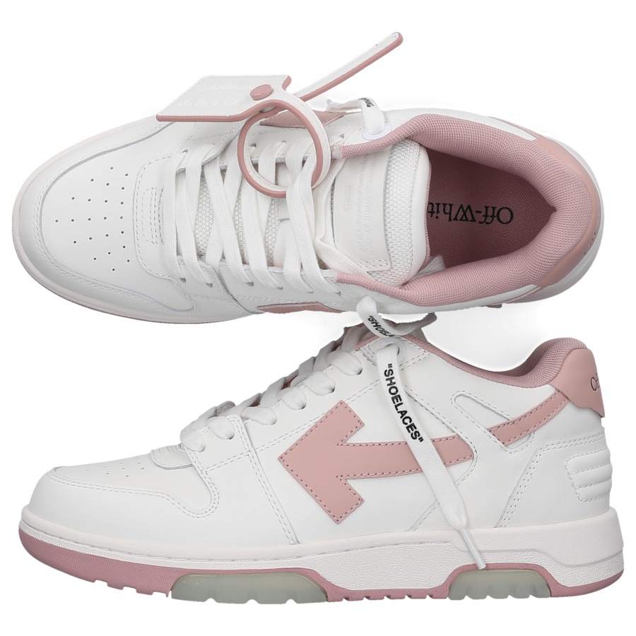 Off-white Women Pink Out Of Office Sneakers In White