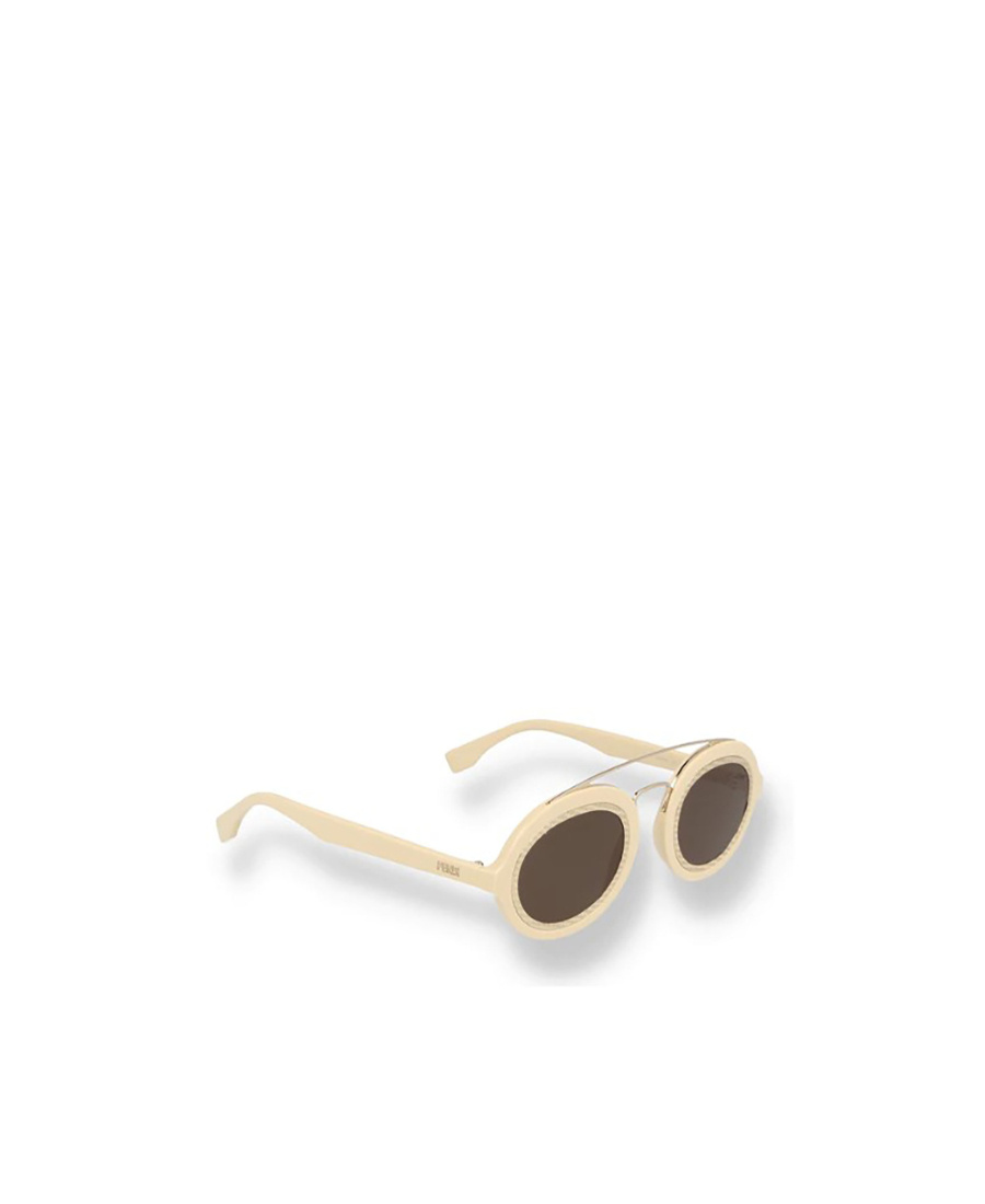 Fendi Eyewear Oval Frame Sunglasses In Brown