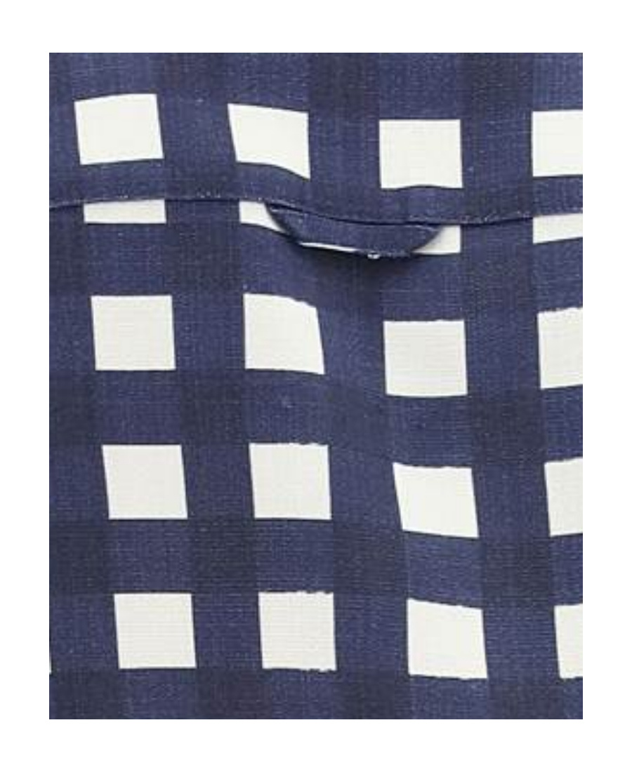 Jacquemus Check Pattern Cropped Shirt In Blue