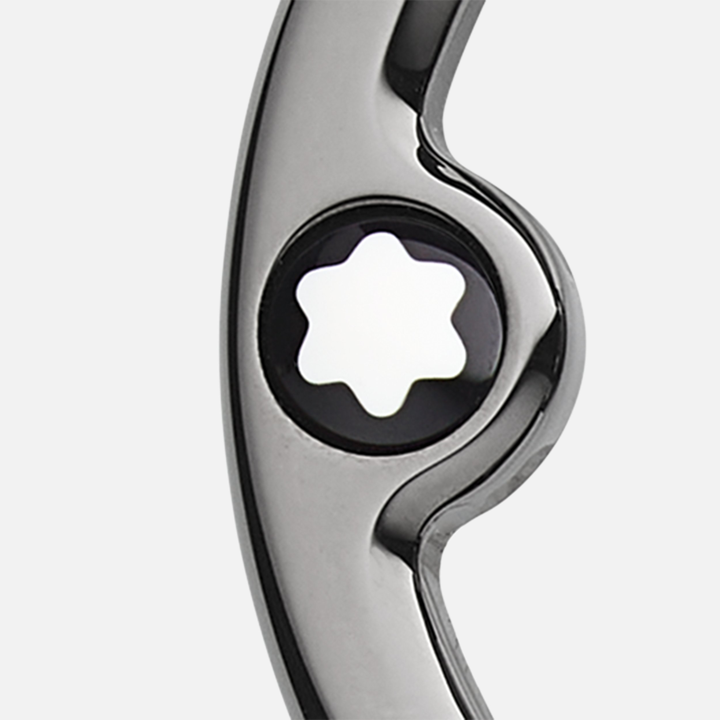 Montblanc Men's Horseshoe Buckle Leather Belt In Gray