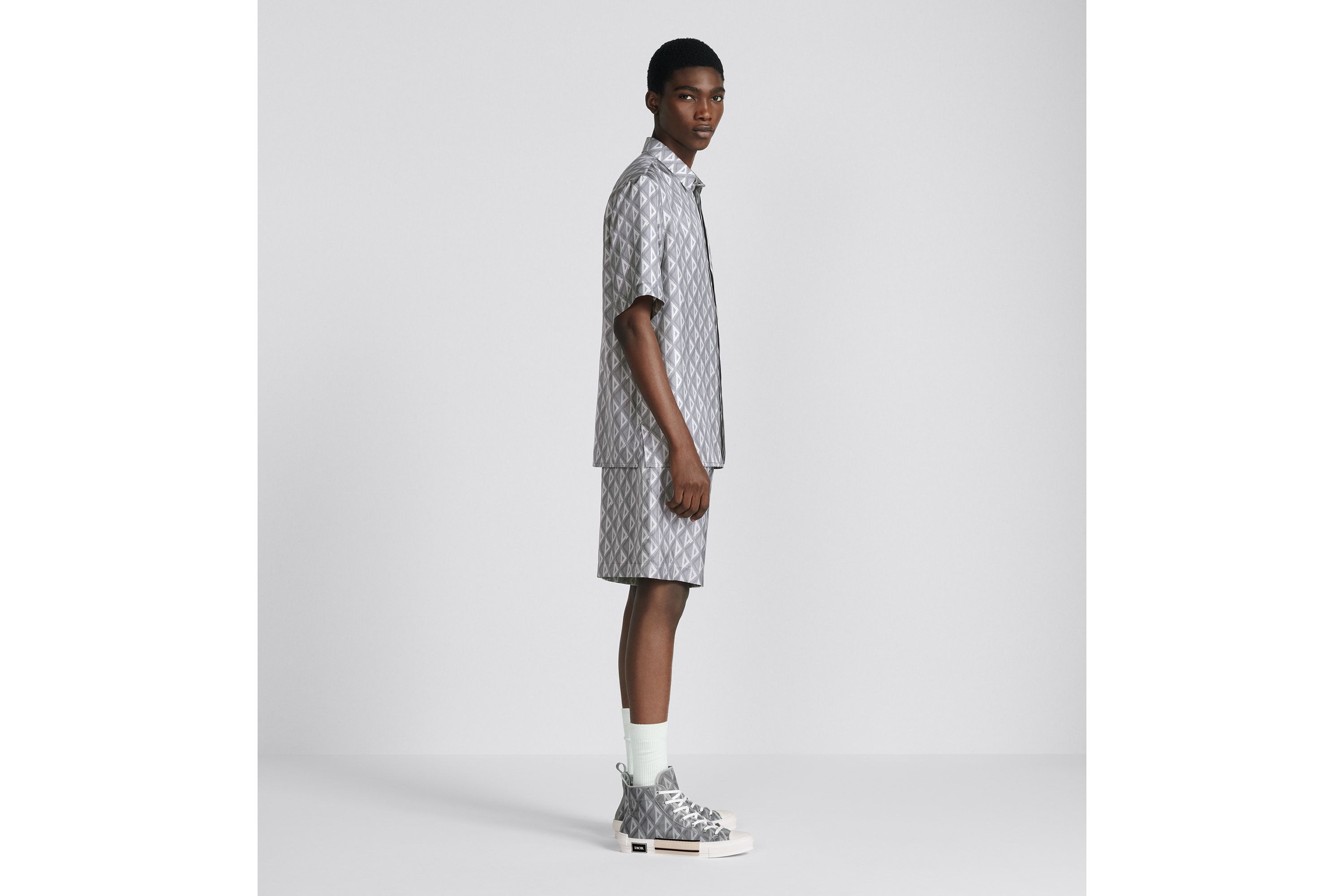 Dior Cd Diamond Bermuda Shorts In Gray