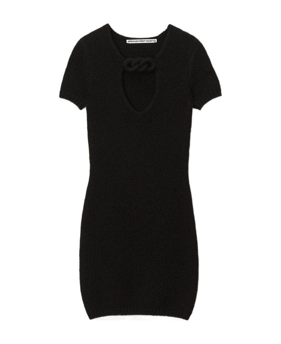 ALEXANDER WANG ALEXANDER WANG CIRCLE CUT-OUT KNIT MINI DRESS