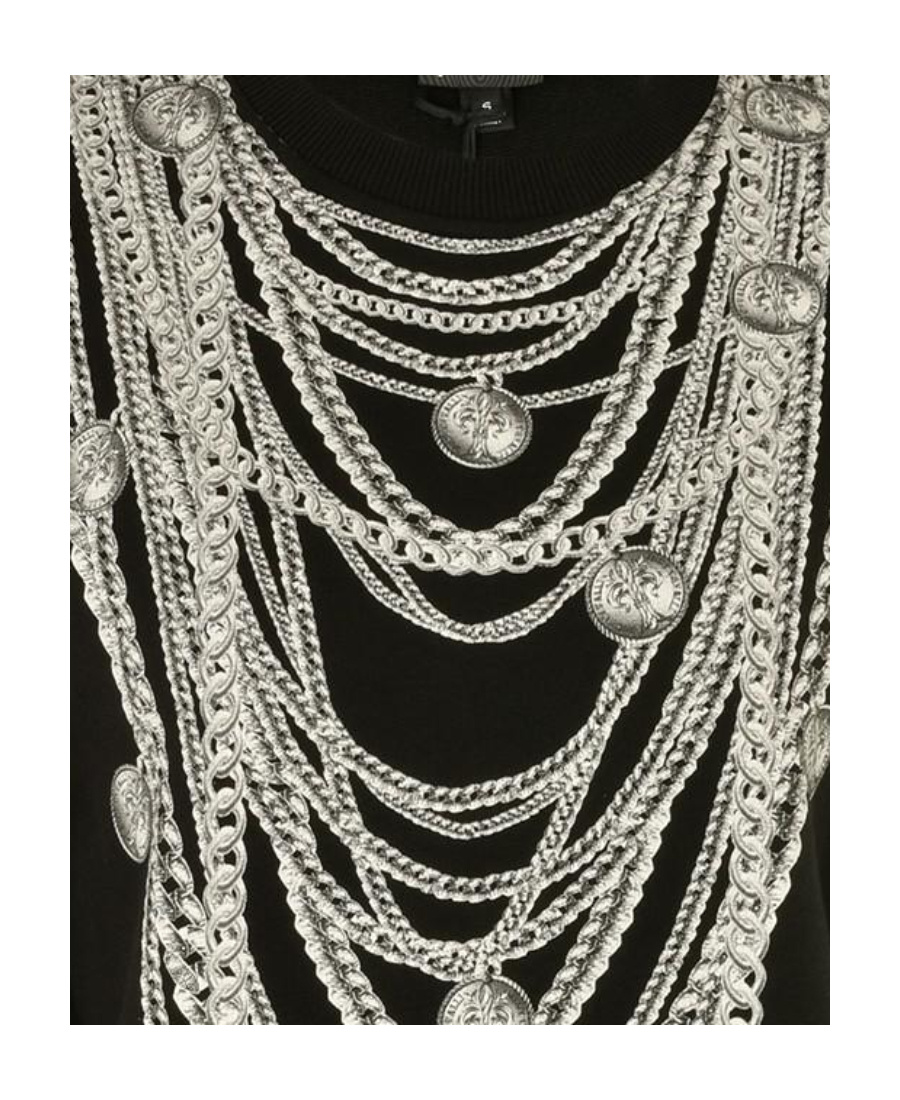 Just Cavalli Sequined Round-necked Sweater In Black