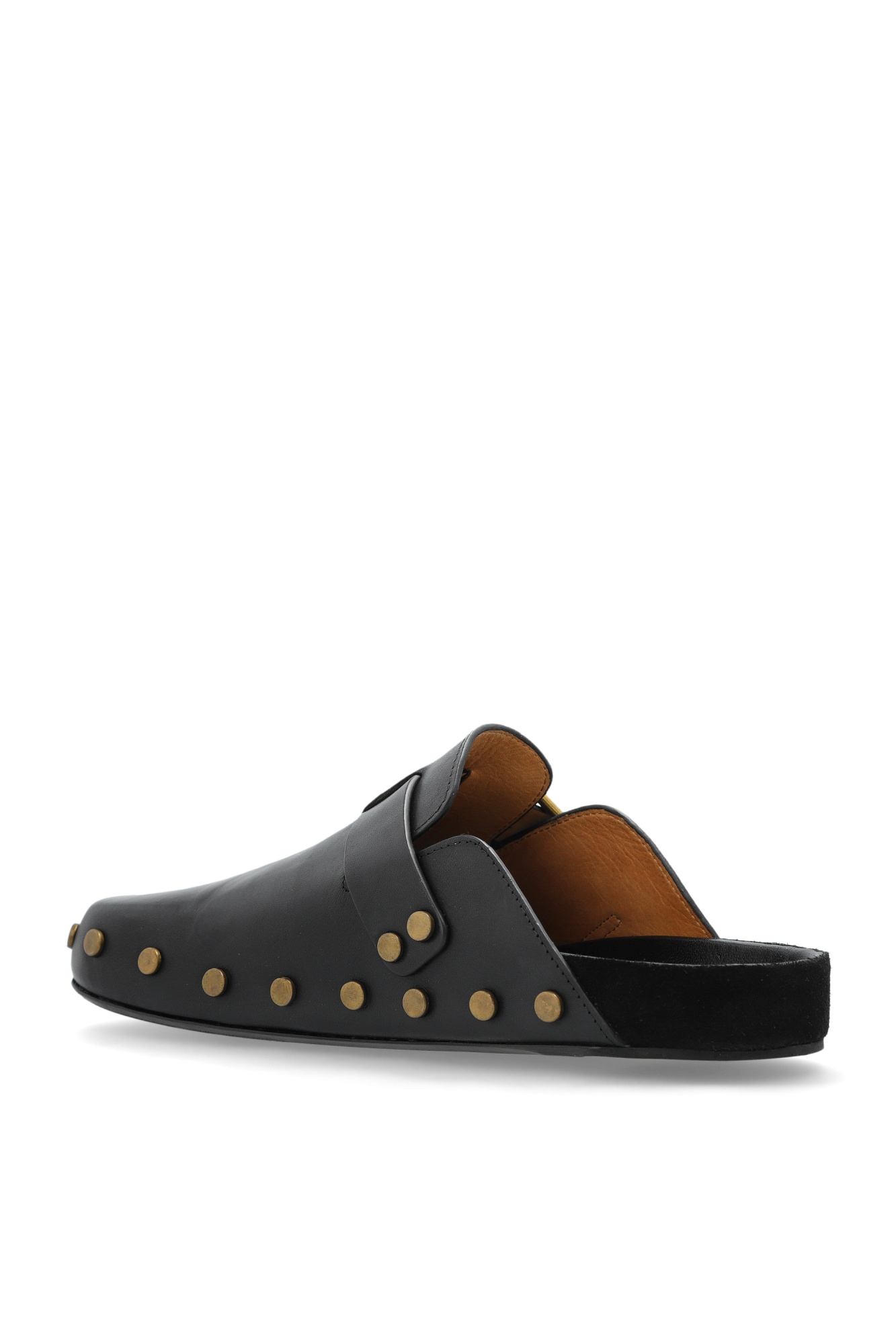 Isabel Marant Mirvin Buckled Studded Mules In Black
