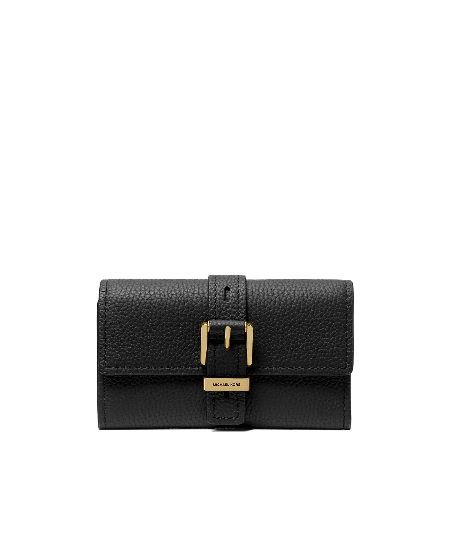 Michael Kors Flap Trifold Wallet In Black
