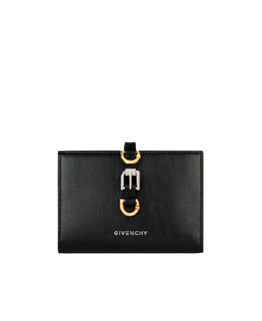 Givenchy Buckle Detailed Bifold Wallet In Black