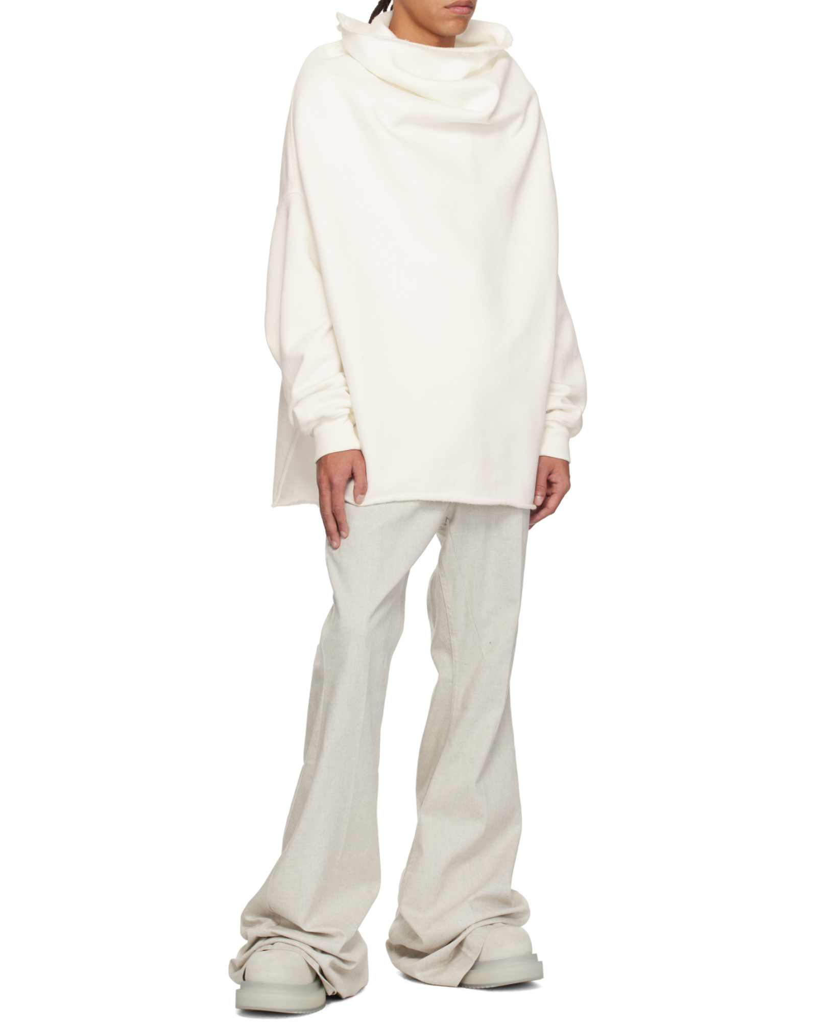 Rick Owens Drkshdw Drkshdw By Rick Owens Man Sweatshirt Ivory Size Onesize Cotton In White