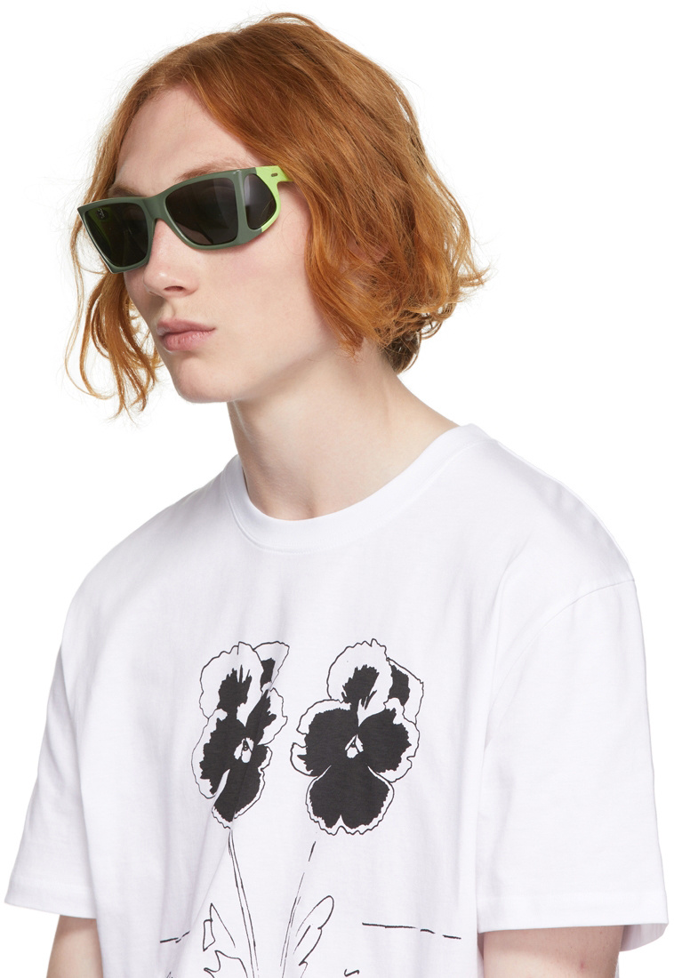Jw Anderson Logo Color Box Sunglasses In Gray
