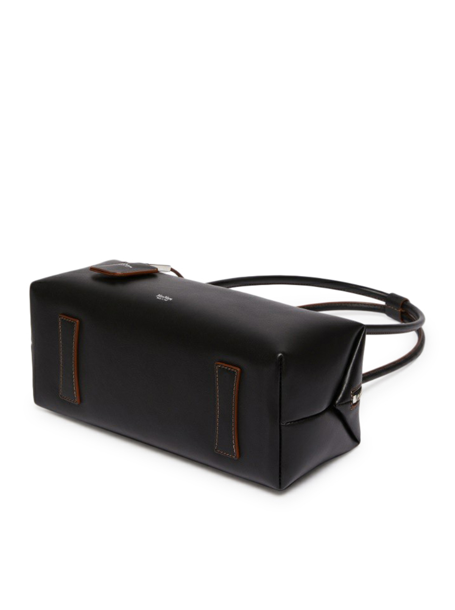 Max Mara Maxmara Women Holdallstring - Natural Leather Satchel In Black
