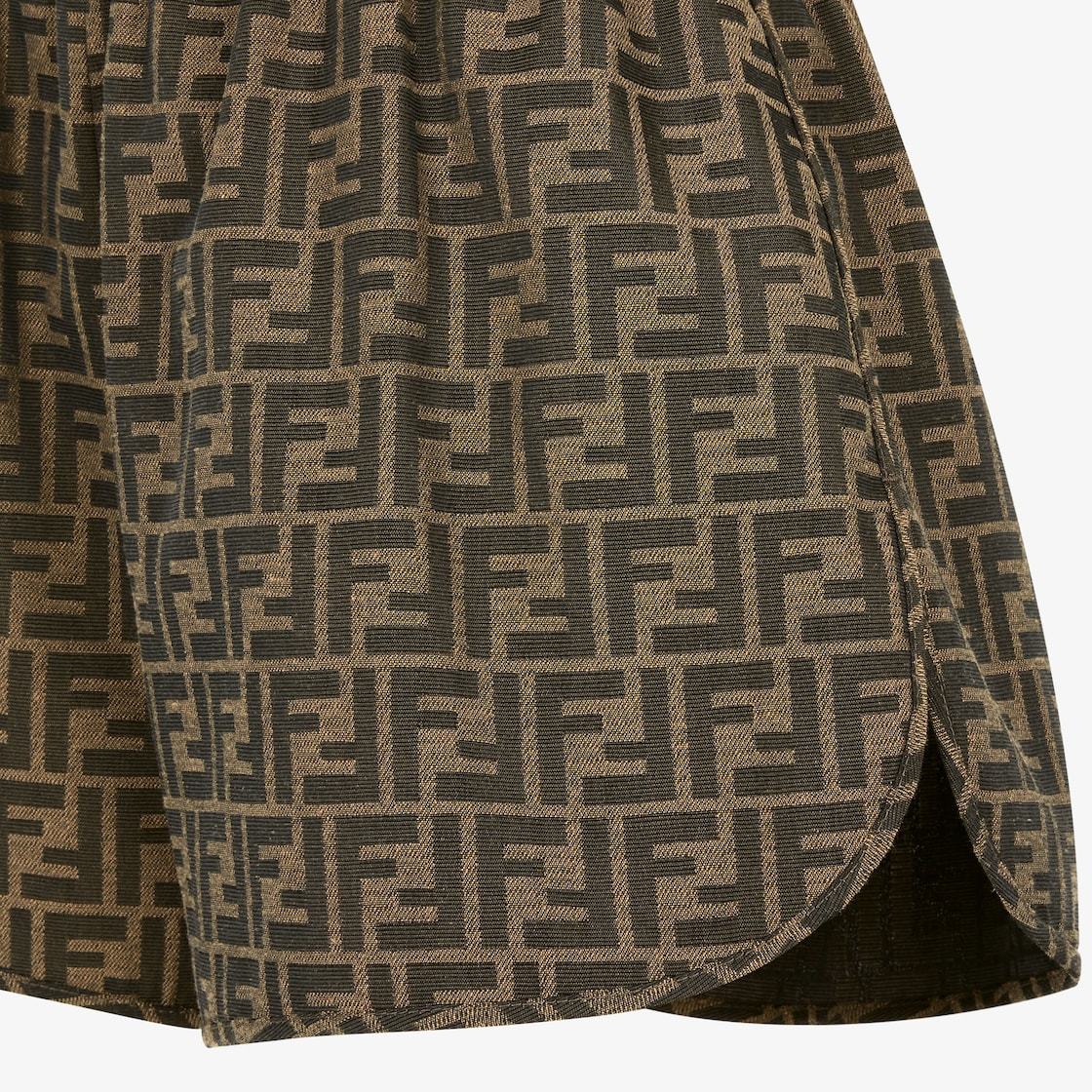 Fendi Ff Monogram Shorts In Green