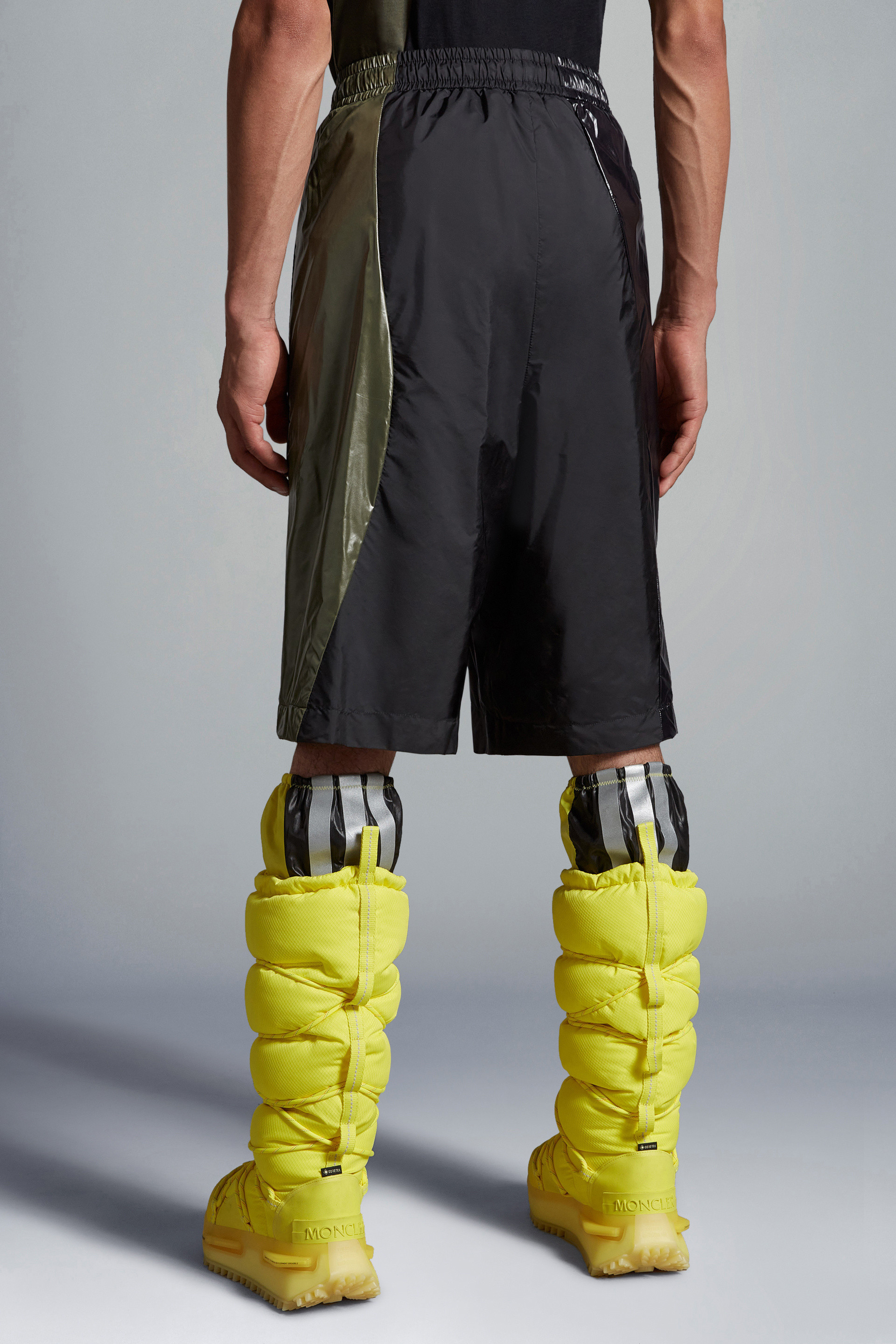 Moncler Man Bermuda Shorts Man Green Bermuda Shorts In Black