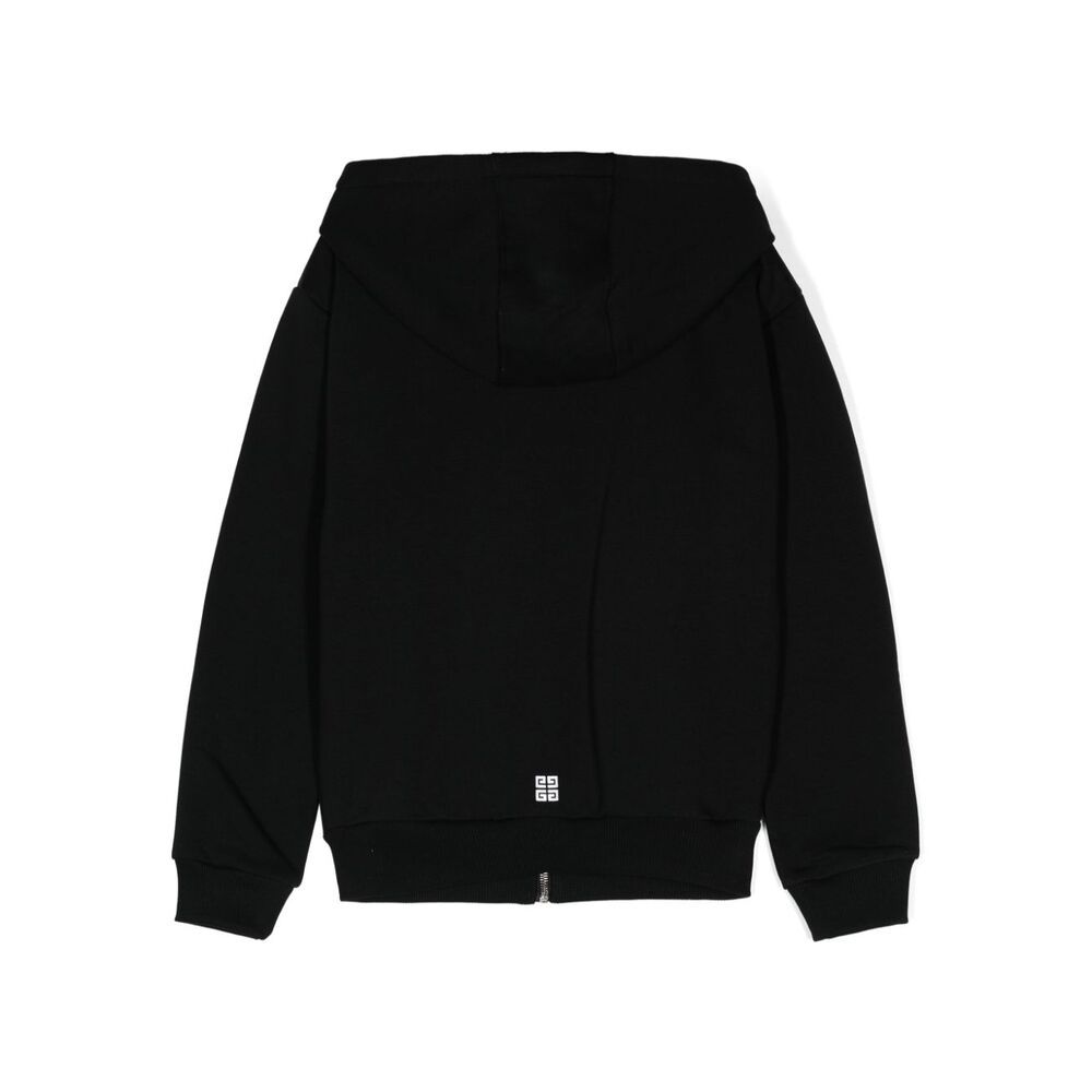 Givenchy Logo-print Cotton Hoodie In Black