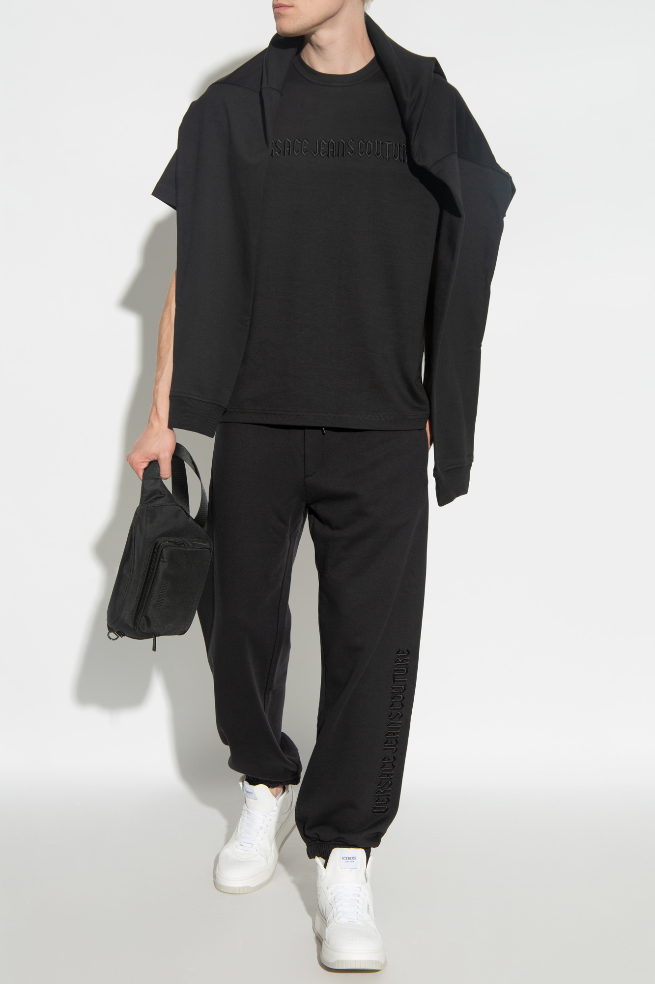 Versace Jeans Drawstring Sweatpants In Black