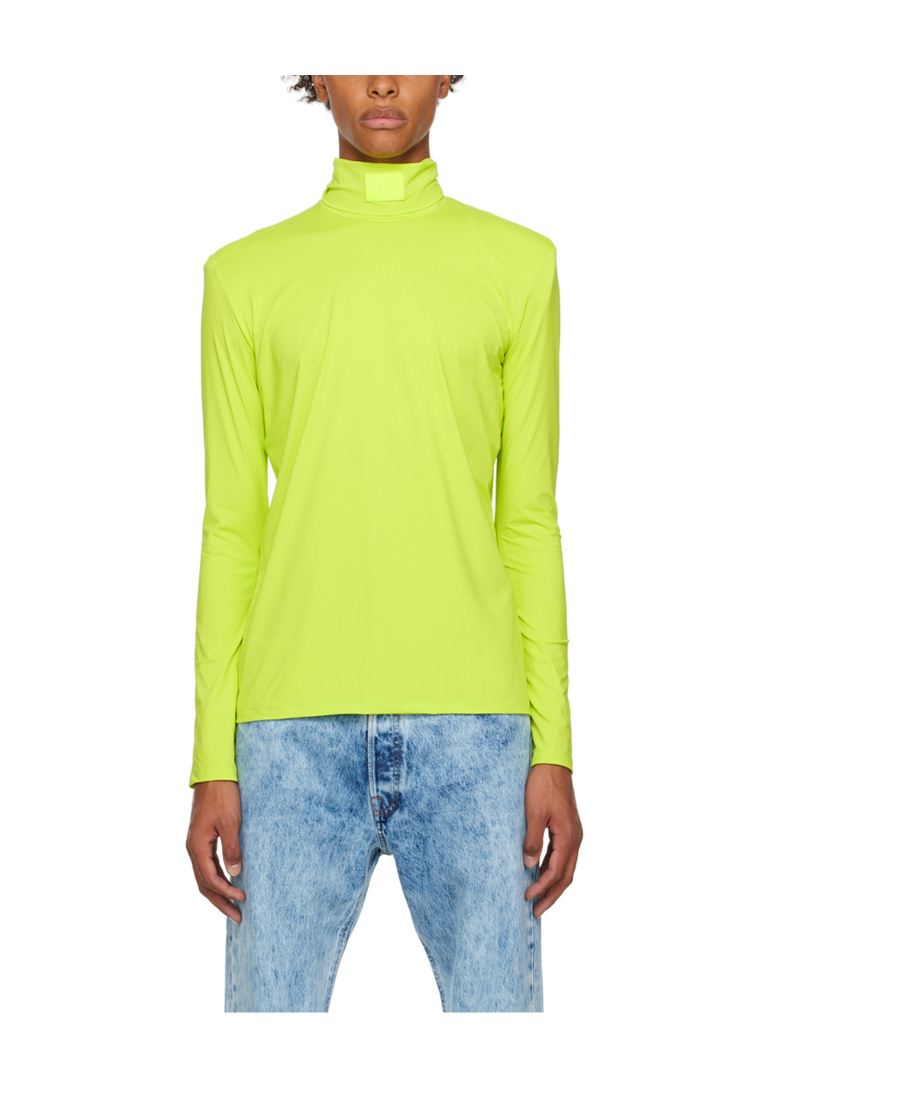 Vtmnts Yellow Barcode Turtleneck In Yellow