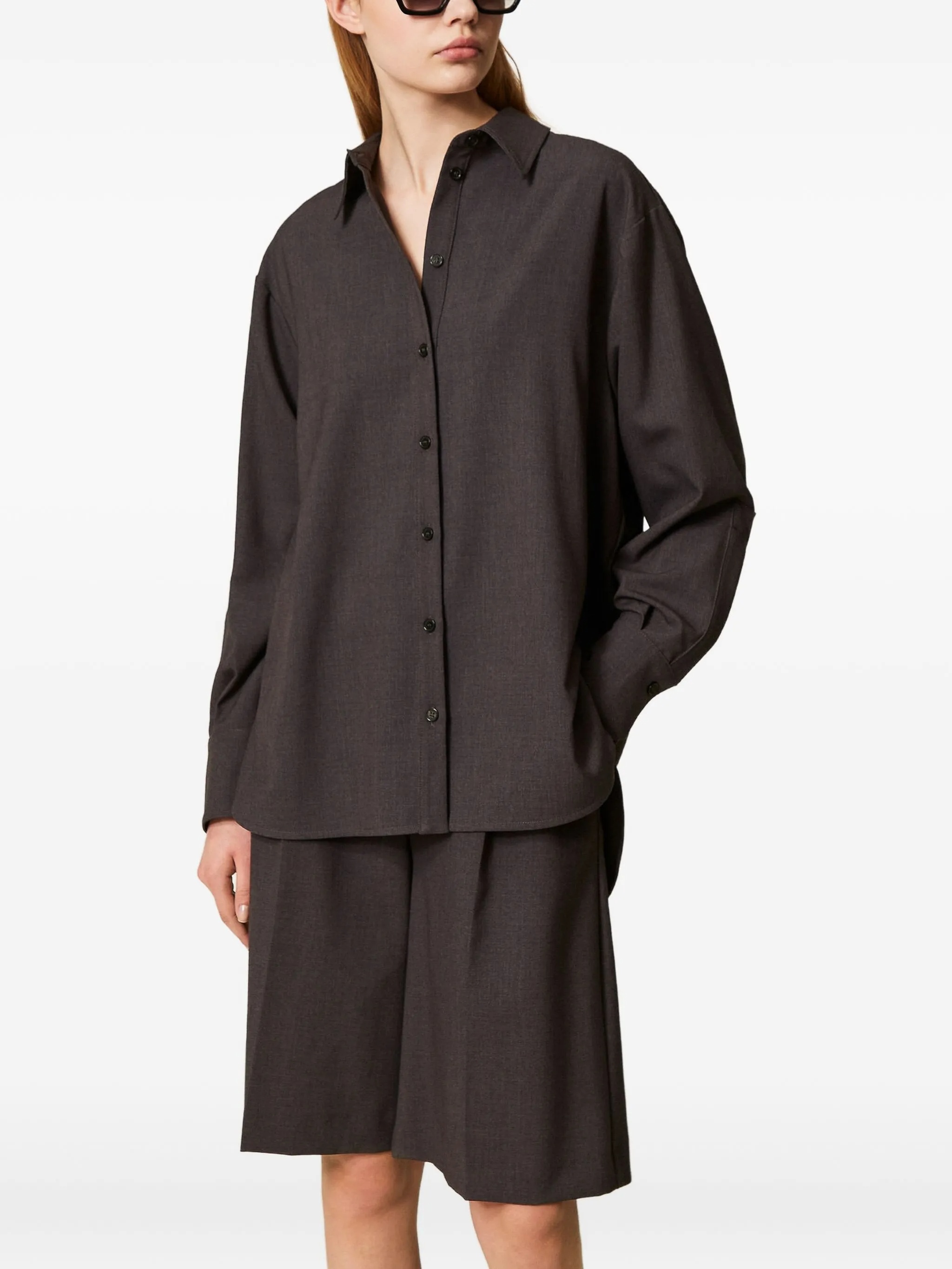 Twinset Button-down Shirt In Black