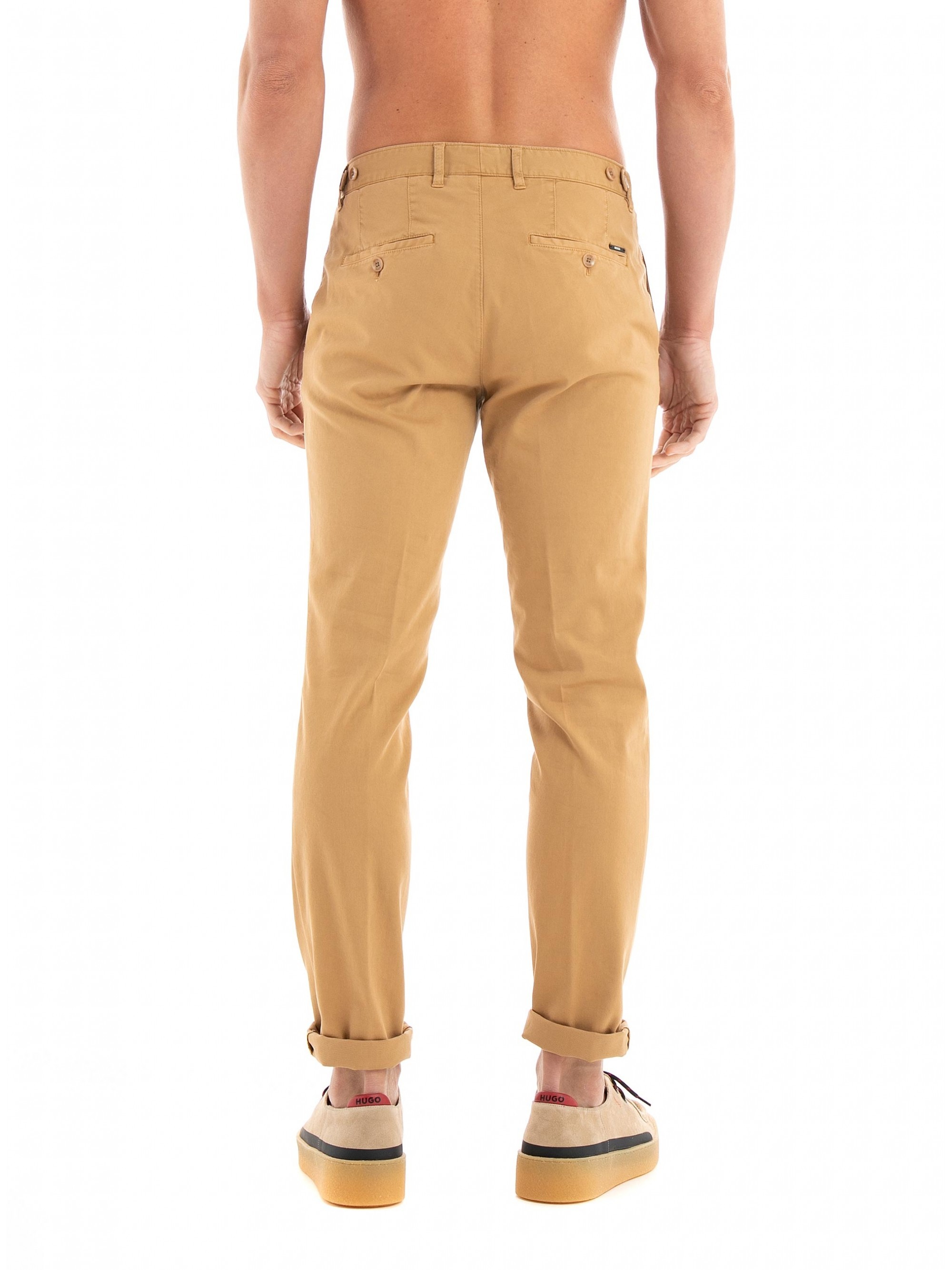 Hugo Boss Logo Casual Pants In Nude