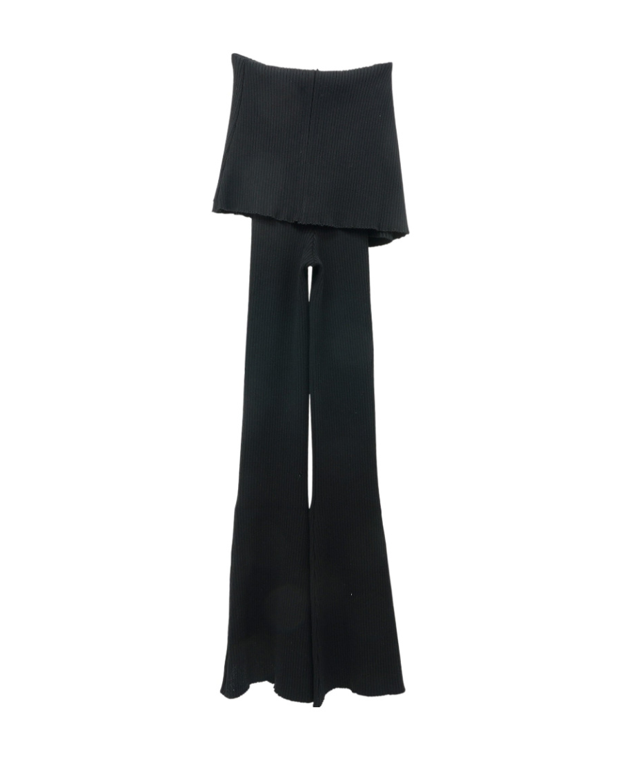 Shop Courrèges Logo Casual Pants In Black