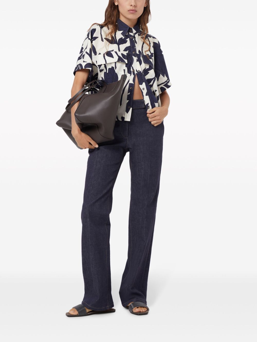 Brunello Cucinelli Shirt With Monile In Black