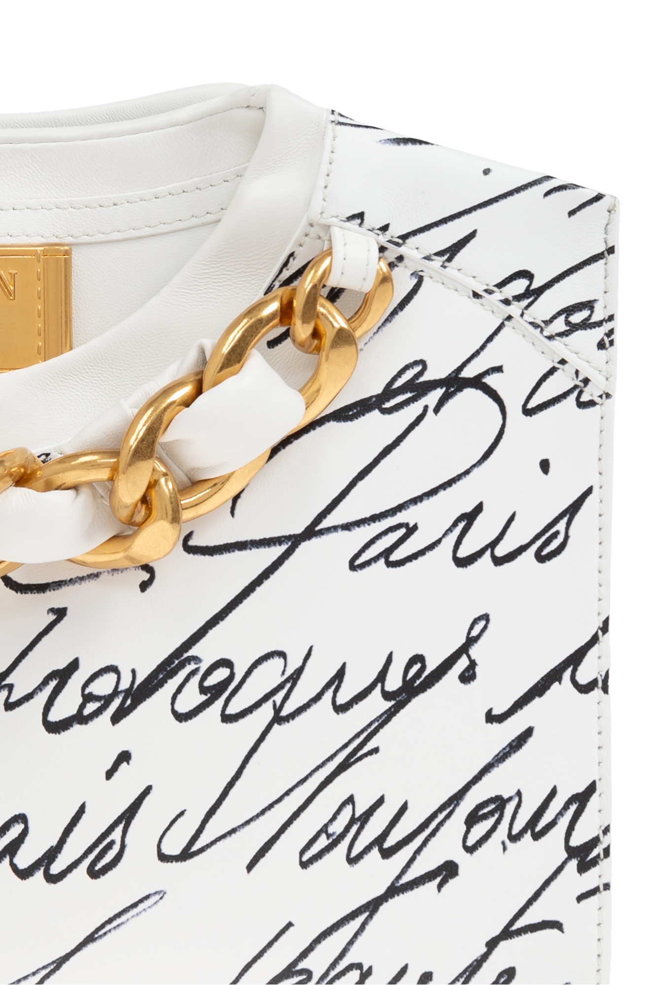 Balmain Pattern Clutch In White