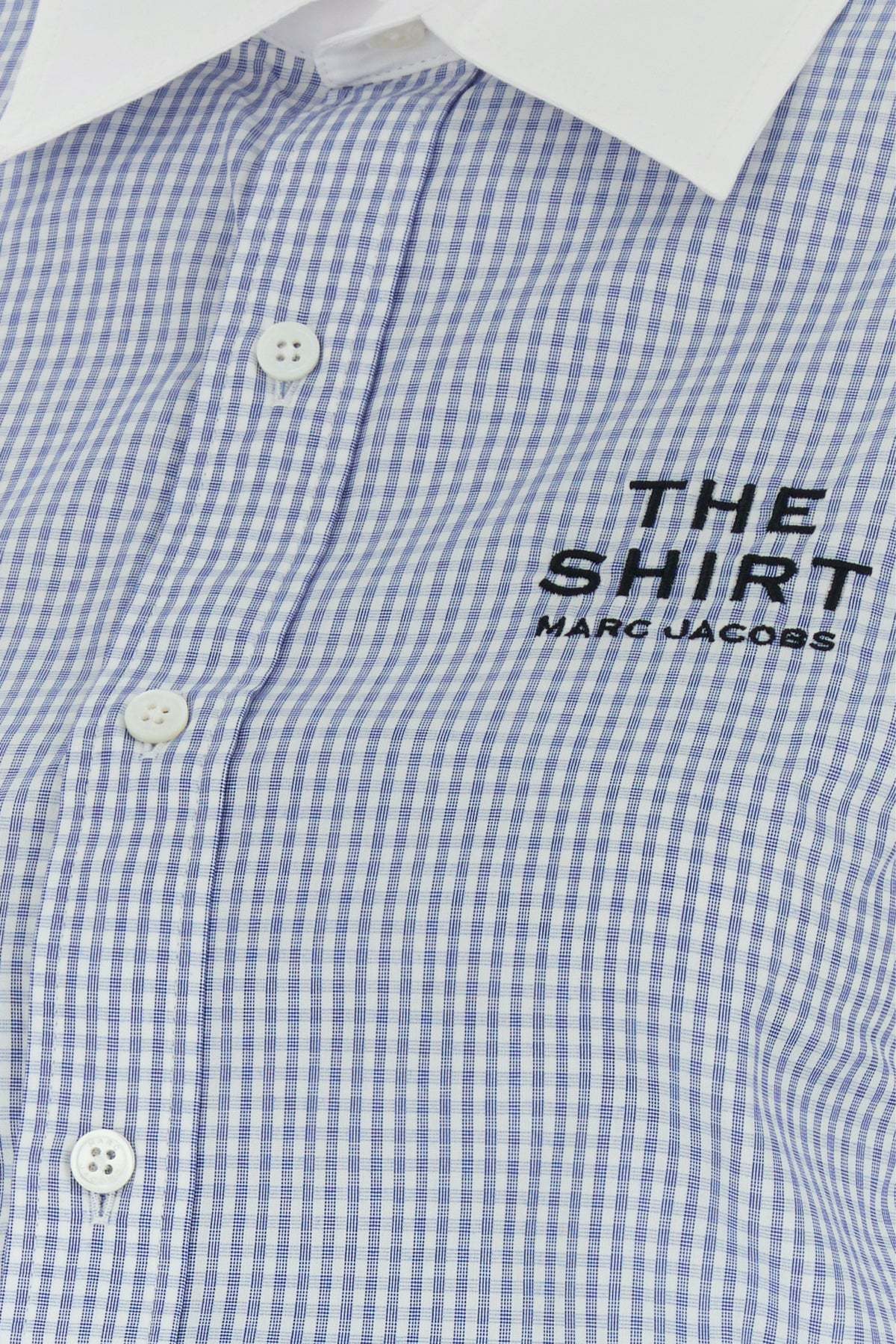 Marc Jacobs Embroidered Cotton Shirt In Blue