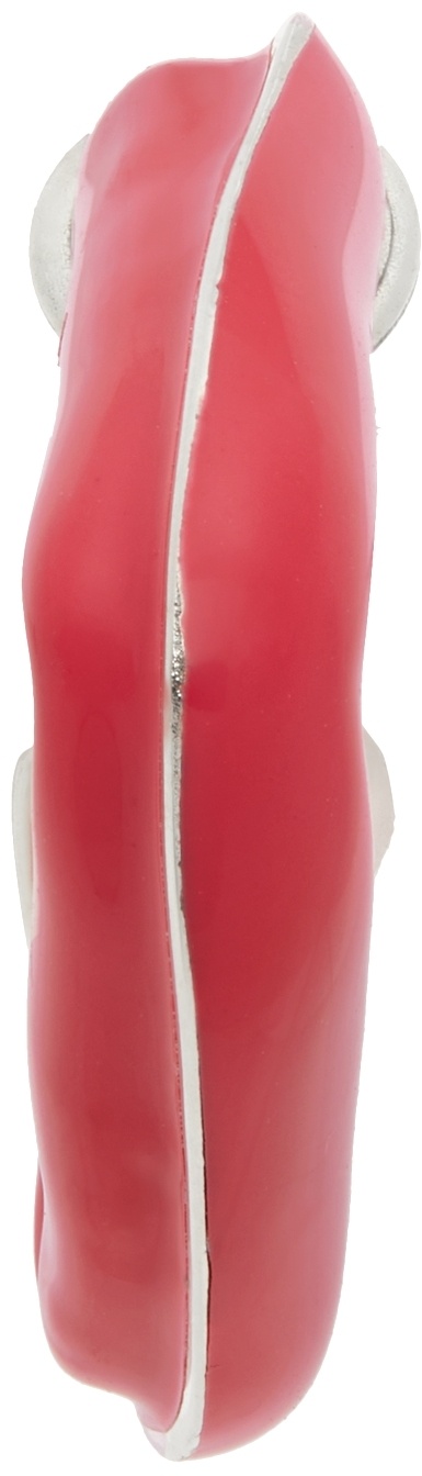 Bottega Veneta Triangle Hoop Earrings In Red