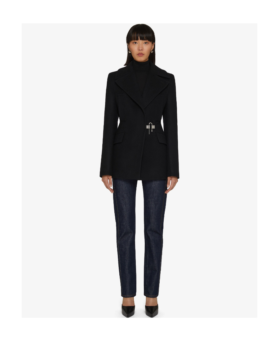 Givenchy Double-breasted Wool Blazer In Black