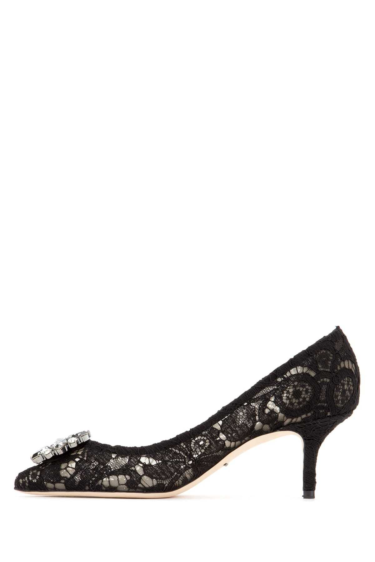 Dolce & Gabbana Bellucci 90 Crystal-embellished Pumps In Taormina Lace In Blue