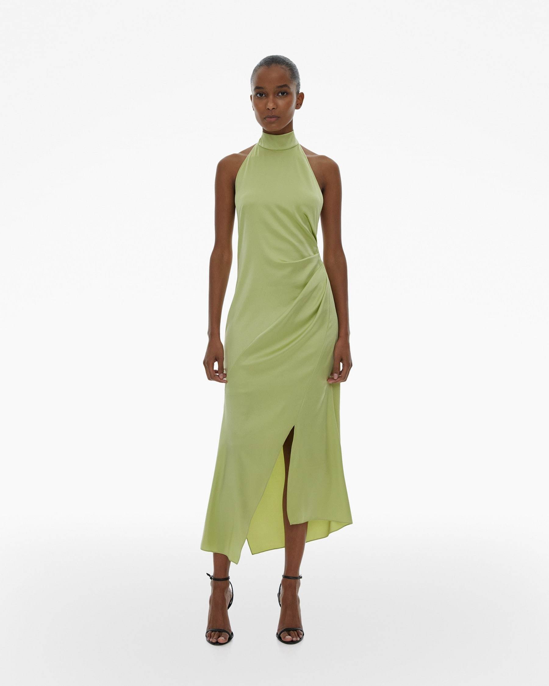 Helmut Lang A Neckline Dress In Green