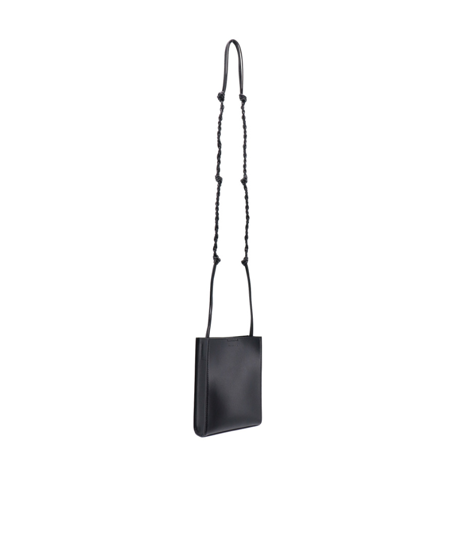 Jil Sander Braided-strap Leather Shoulder Bag In Black