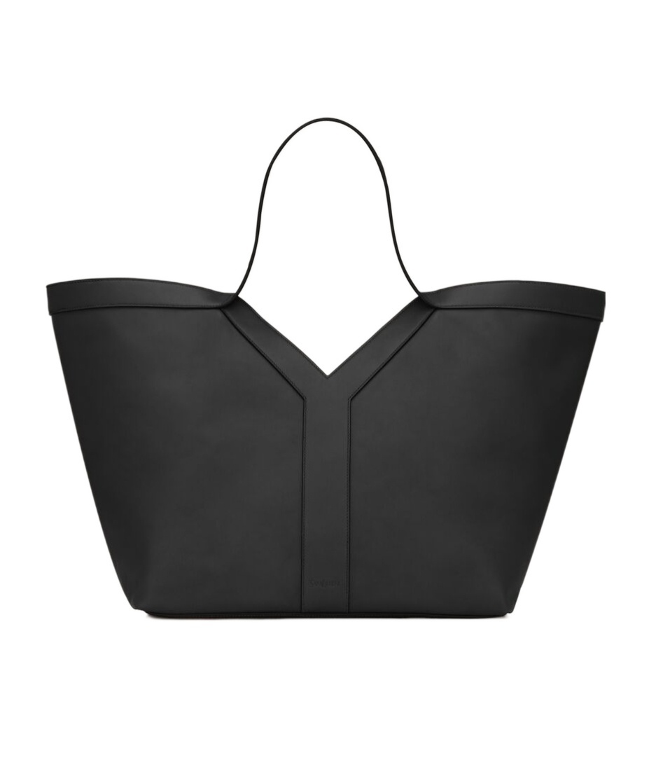 Saint Laurent Y Tote In Leather In Black
