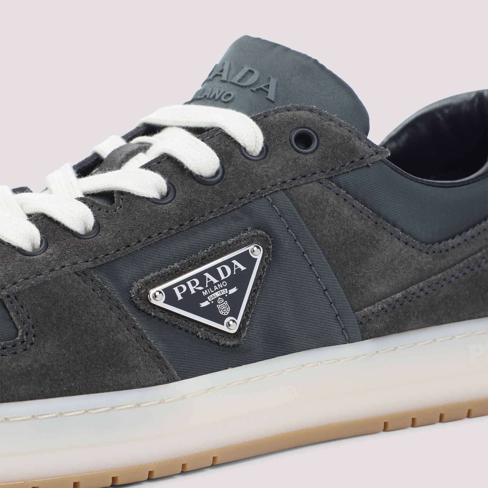 Prada Downtown Suede Low-top Sneakers In Red