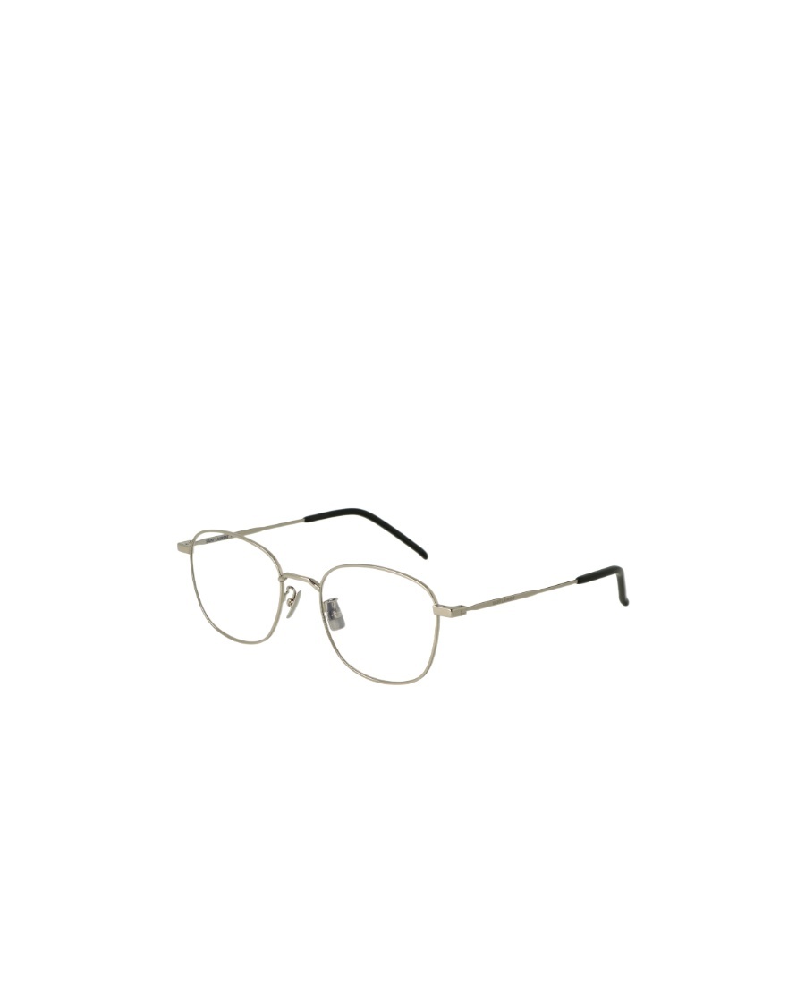 Saint Laurent Round-frame Eyeglasses In Gray