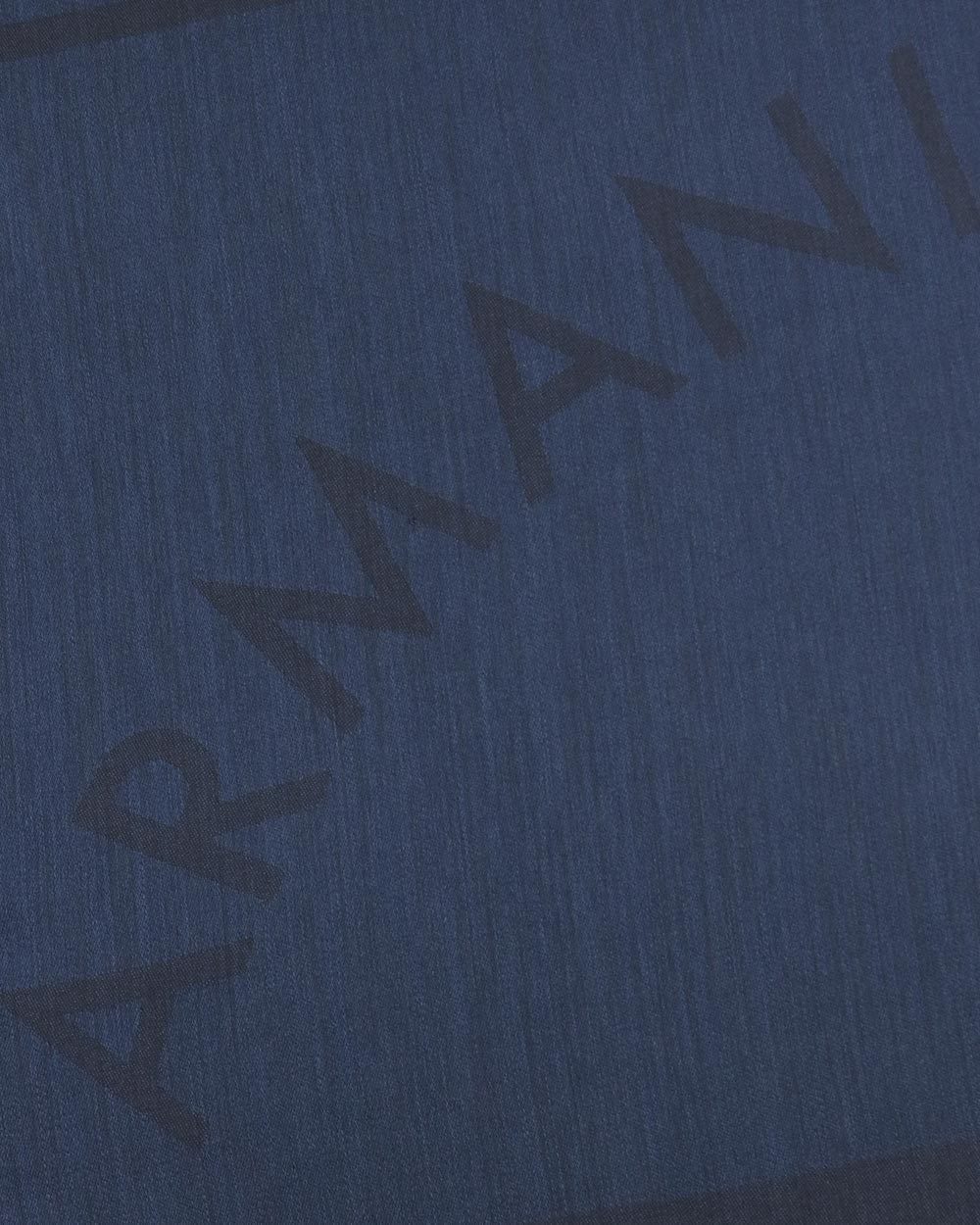 Armani Collezioni Logo Scarf In Black
