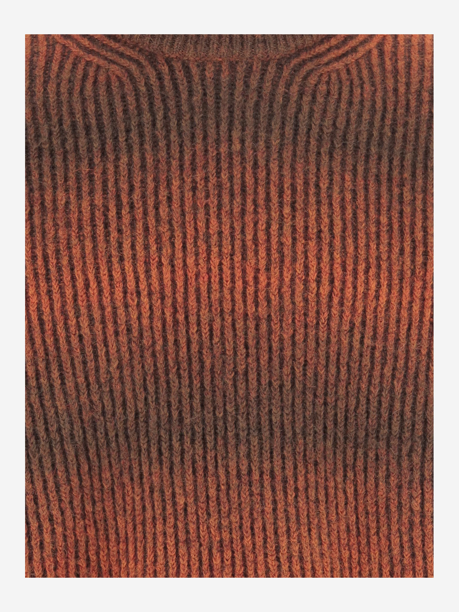 Woolrich Stretch Wool Blend Sweater With Shades In Brown