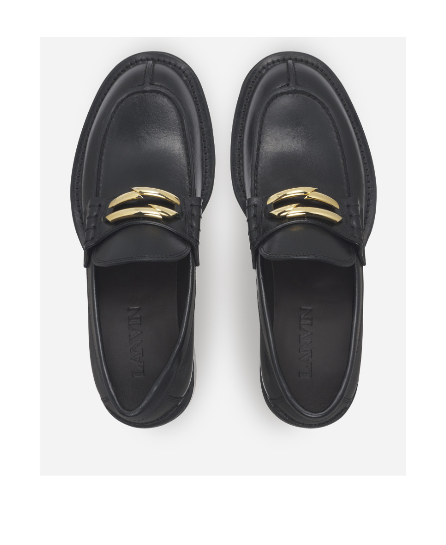 Lanvin Moccasters In Black