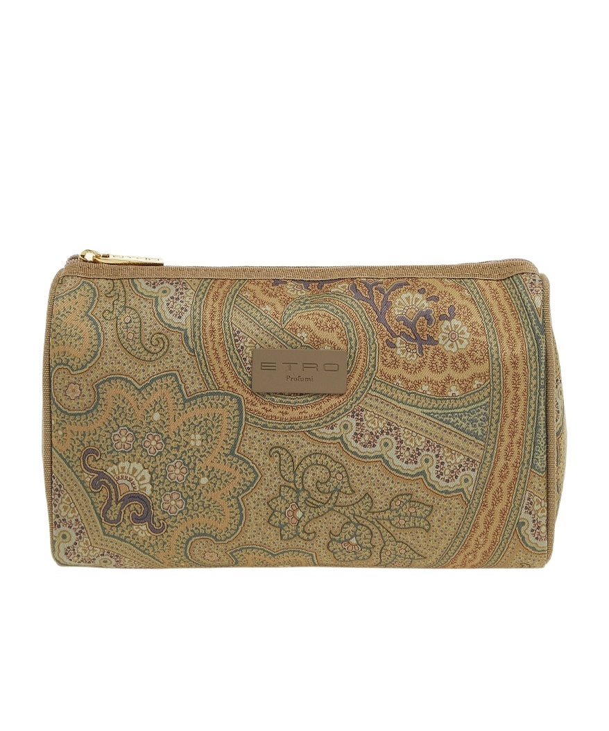 Etro Zippered Clutch In Sand