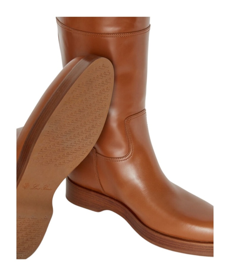 Loro Piana Lupo High Boots In Brown