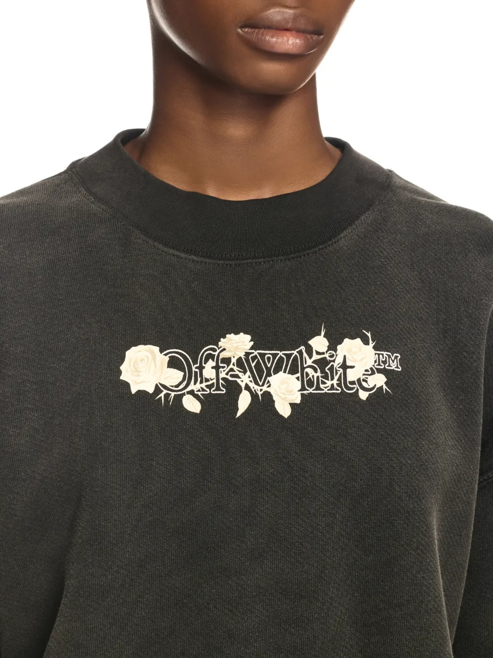 Off-white Bookish Roses Sweatshirt In Black