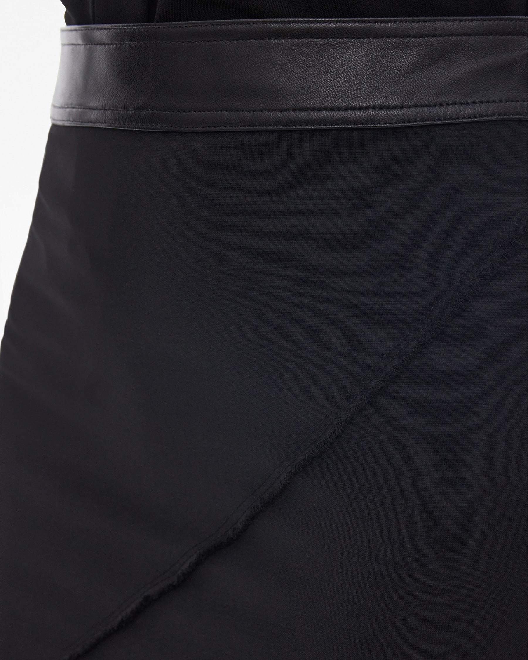 Shop Helmut Lang Twisted Stretch Skirt In Black