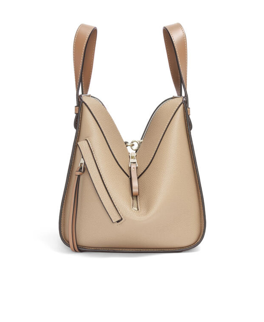 Loewe Hammock Grained Tote Bag In Nude