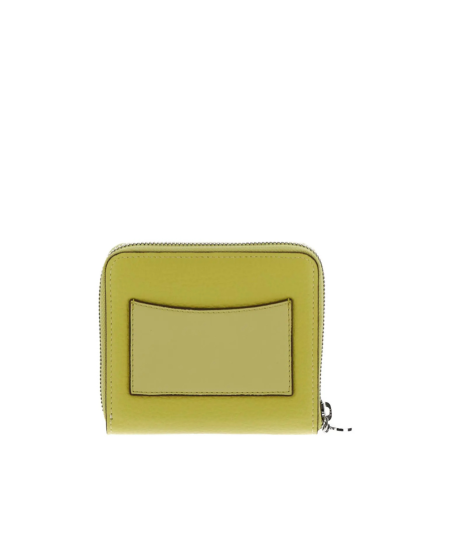 Stella Mccartney Logo-printed Zip-around Wallet In Yellow