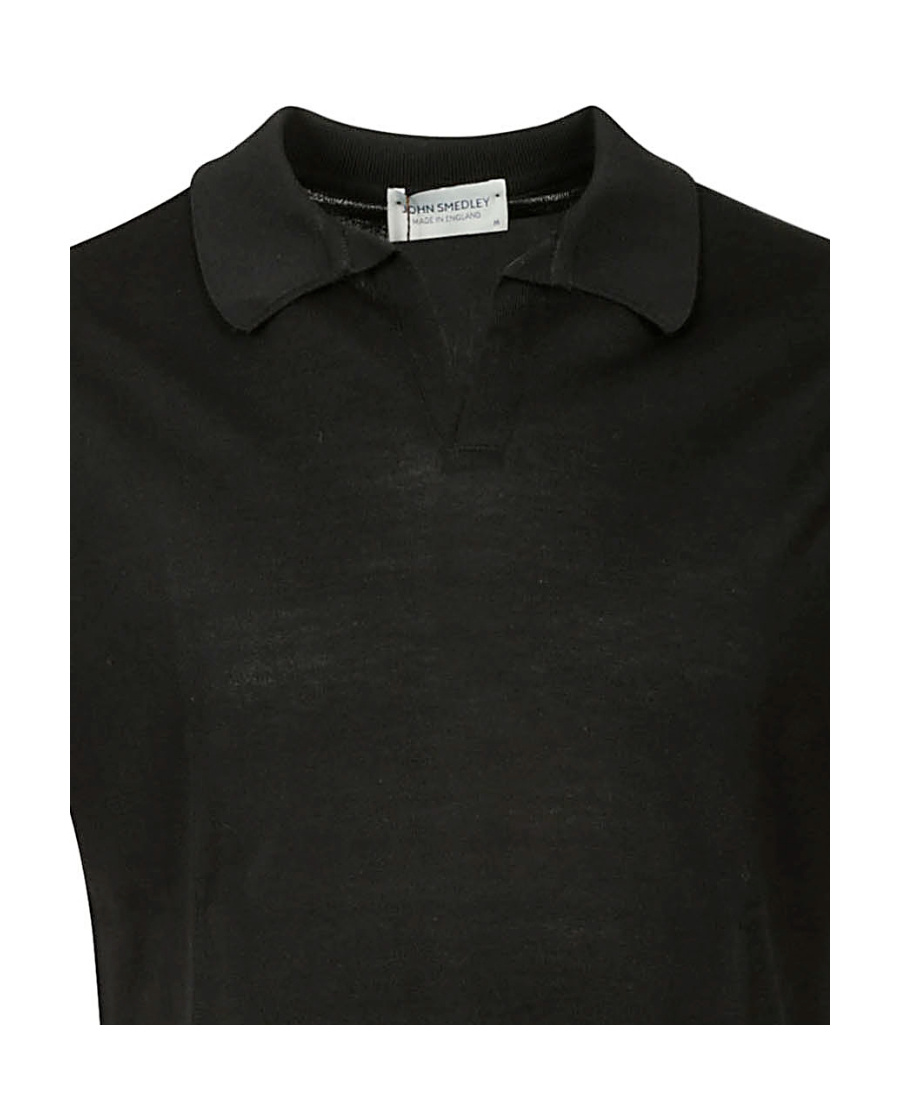 Shop John Smedley Noah Polo Shirt In Black
