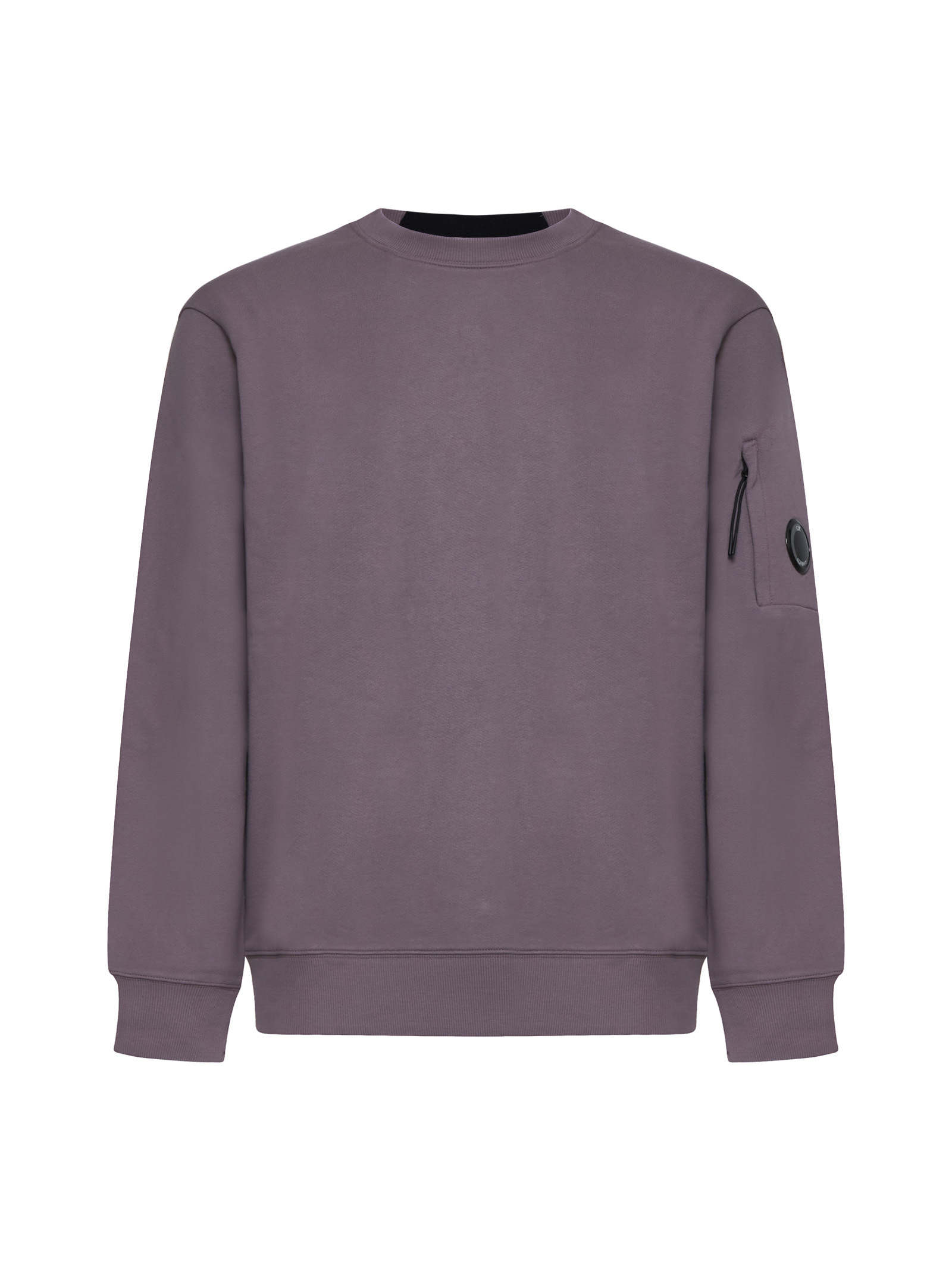 C.p. Company Fleece Crew-neck Sweatshirt In Gray