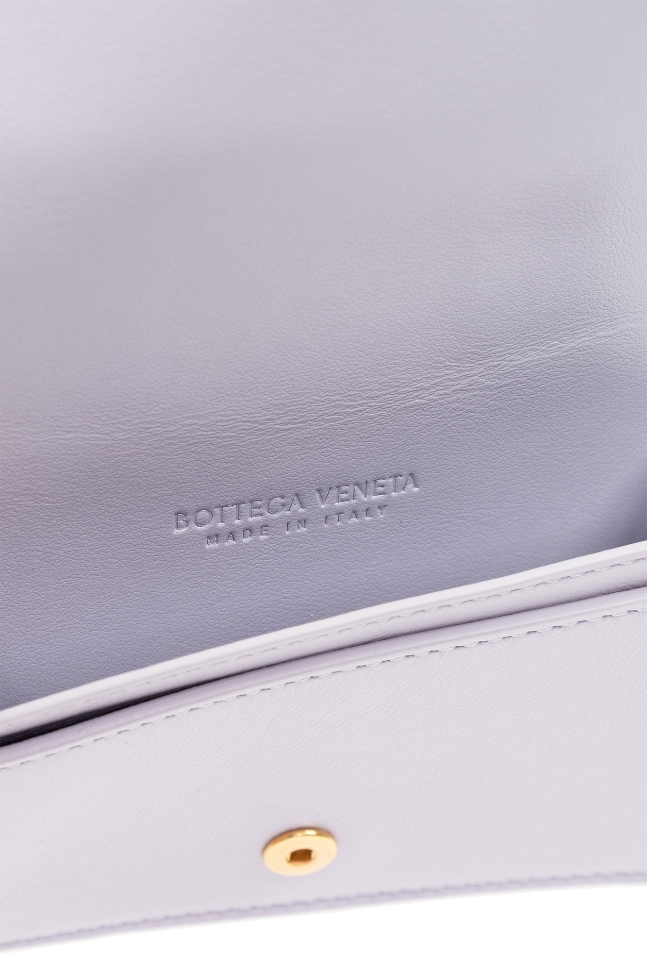 Bottega Veneta Weave Card Bag In Purple