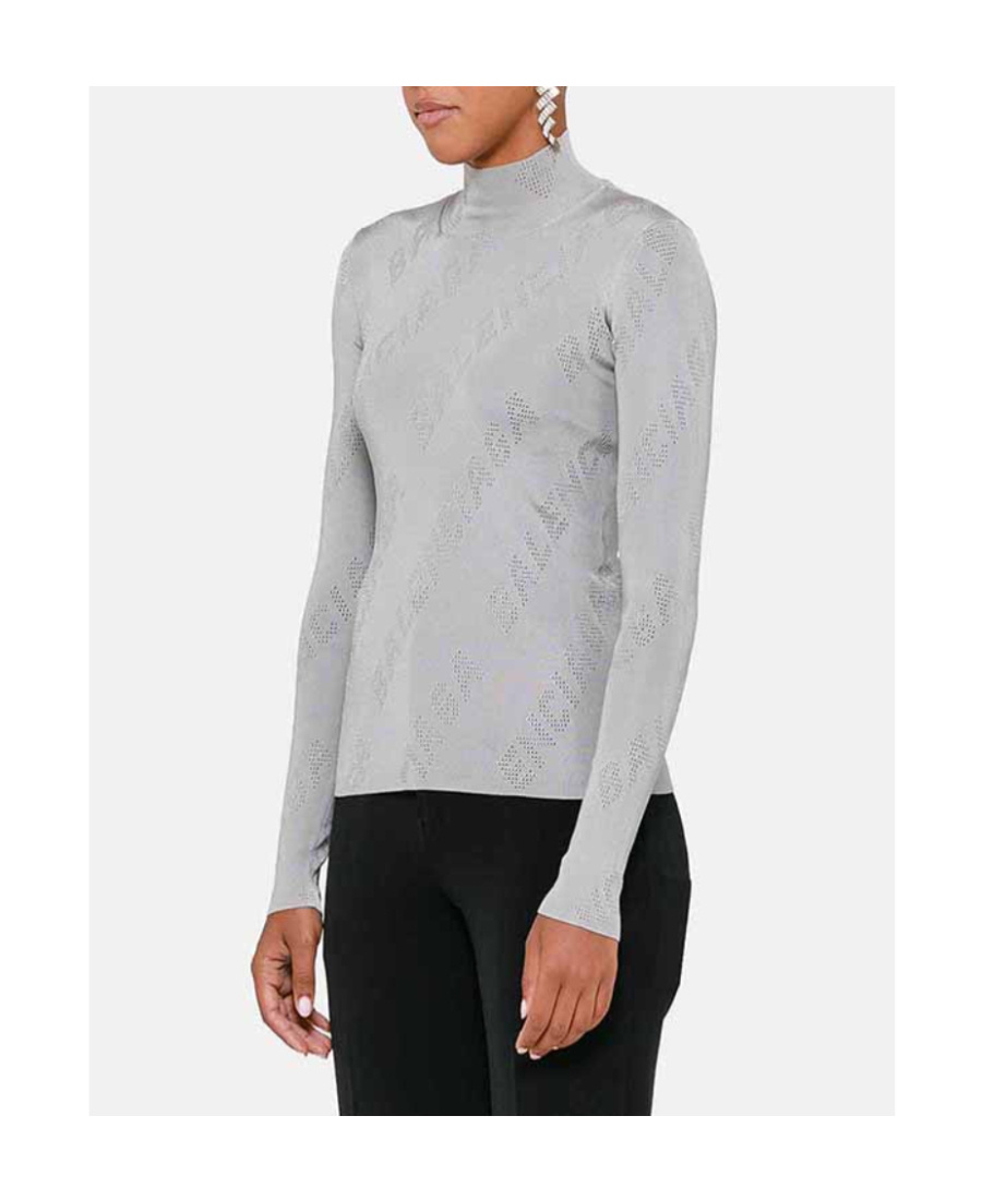 Balenciaga High-necked Sweater In Gray